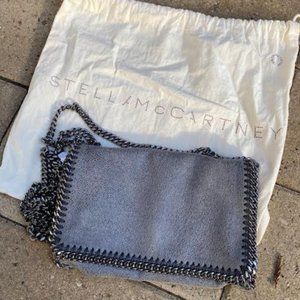 Stella Mccartney falabella faux leather bag. Brand new, grey/ gunmetal chain